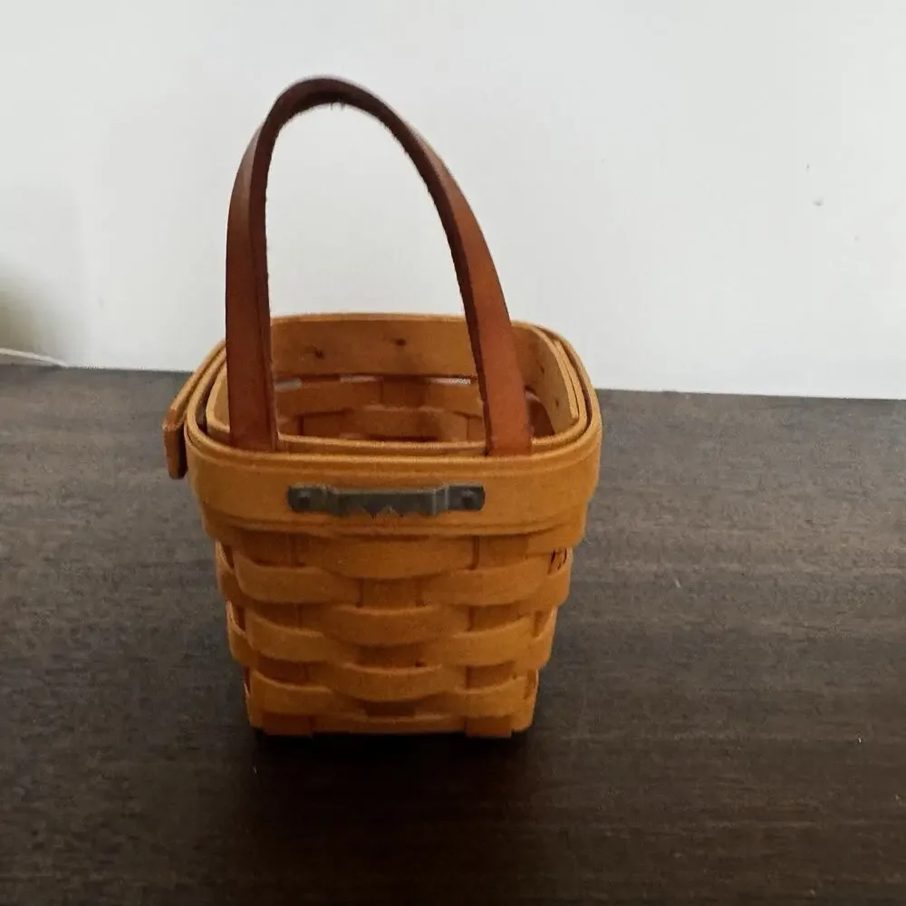 Longaberger Classic Chives Booking Basket 2000 Y2K Cottage Farmhouse Country VTG